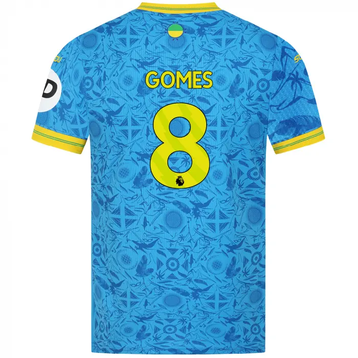 Wolverhampton Wanderers Shirt Store | 2025-26 Wolves Pro Third Shirt – Adult GOMES 8 Collection Wolverhampton Wanderers Official Gear